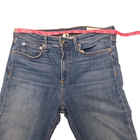 Rag & Bone Cate Mid-rise Ankle Crop Light Blue Skinny Jeans Size 30 - Picture 10 of 14